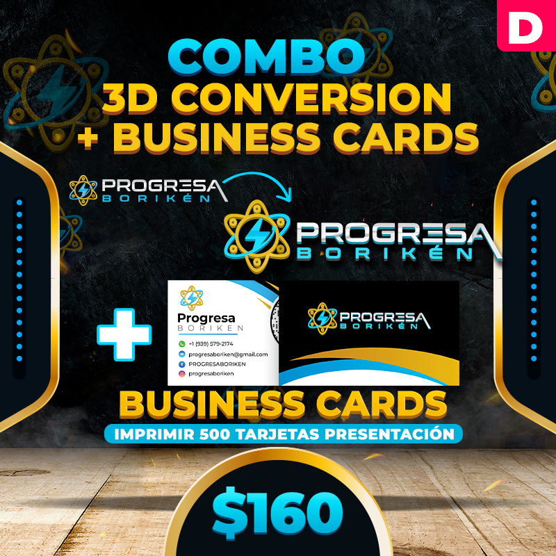 D. $160➡️3D Conversion+ Business Cards