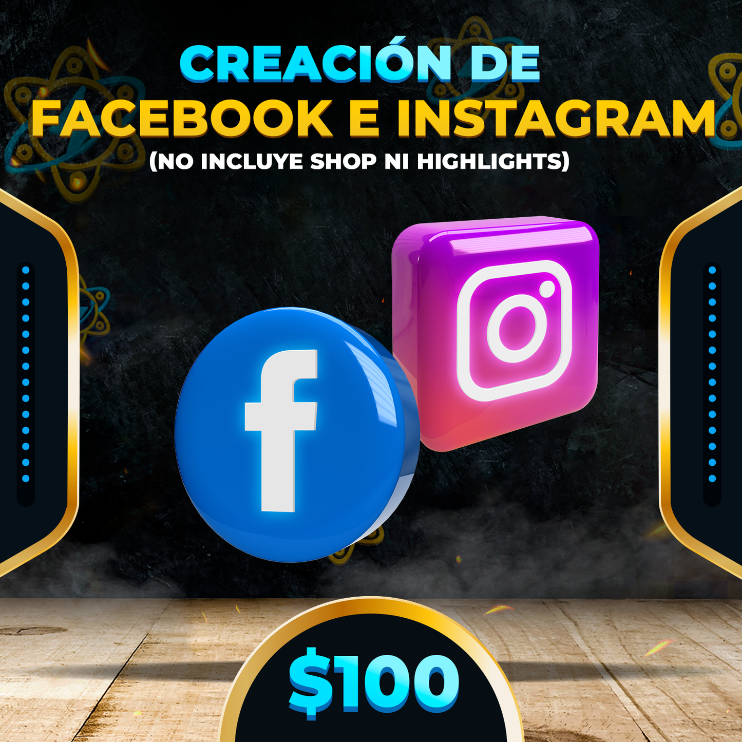 $100✅Creación Facebook e Instagram (no incluye shop ni highlights)