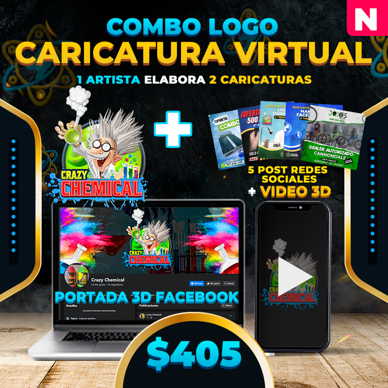 N. $405➡️Caricatura Virtual