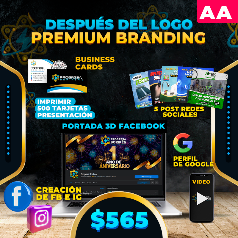 AA. $565➡️ Premium Branding