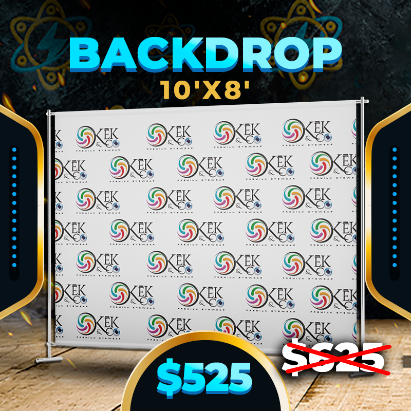 $525✅Backdrop Banner 10' x 8'