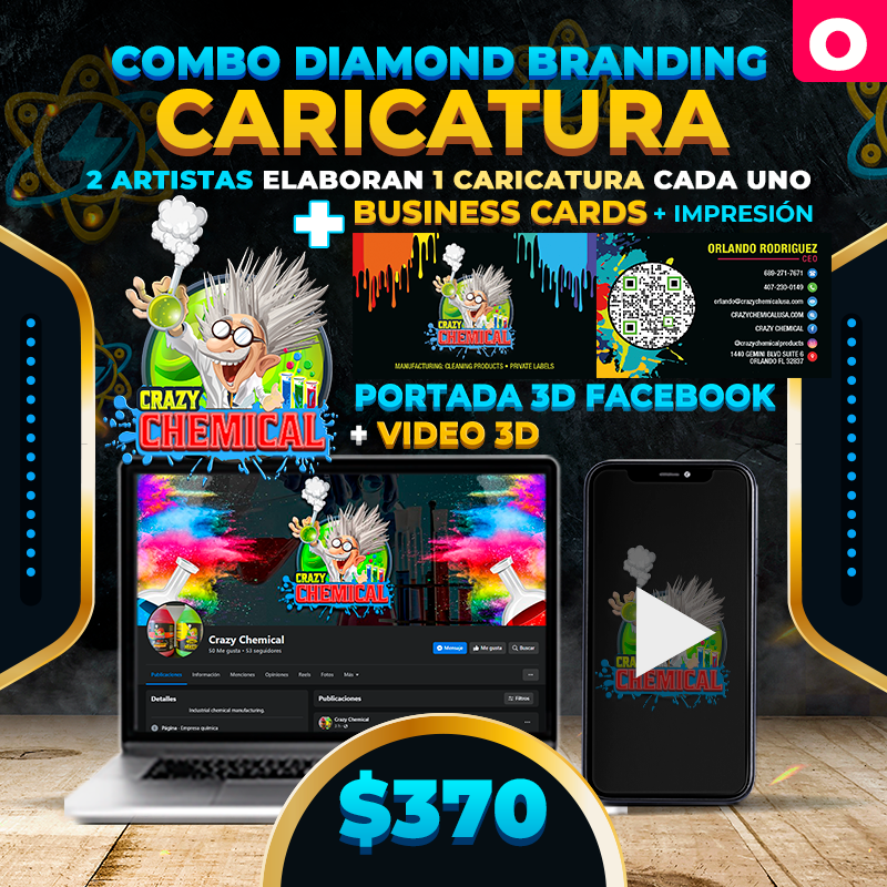 O. $370➡️ Diamond  BRANDING Caricatura👉