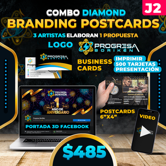 J2. $485➡️ Combo Diamond  BRANDING Post Cards 👉