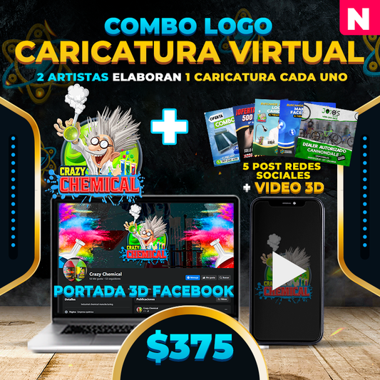N. $375➡️Caricatura Virtual