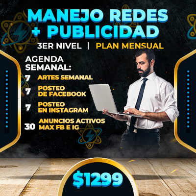 Manejo Redes + Publicidad 3er Nivel