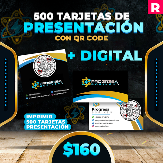 R. $160➡️Tarjetas de Presentación + DIGITAL