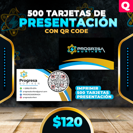Q. $120 ➡️500 Tarjetas de Presentacion