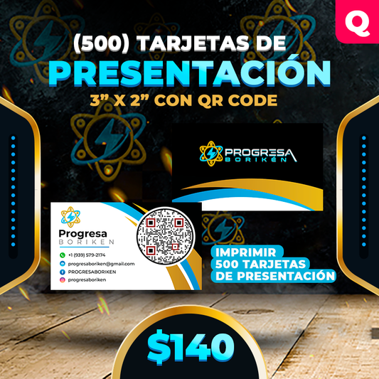 Q. $140 ➡️500 Tarjetas de Presentacion