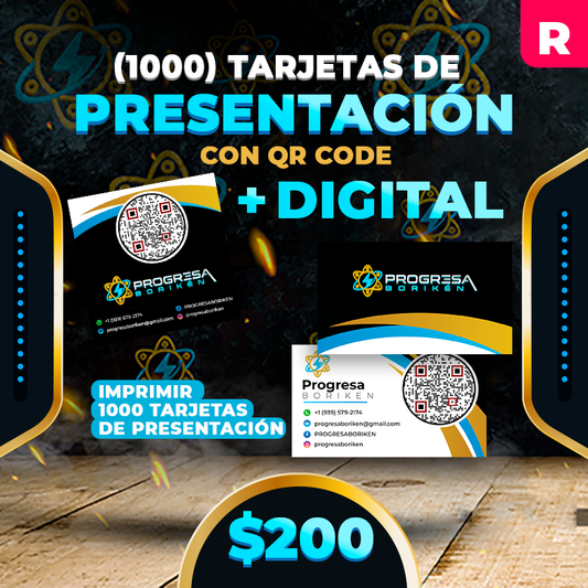 R. $200➡️Tarjetas de Presentación + DIGITAL